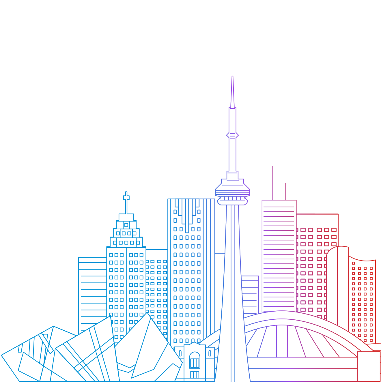 city-gradient-line-art