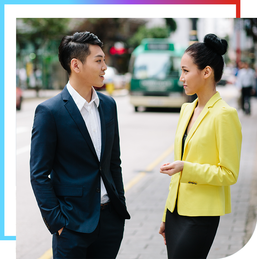 asian people networking